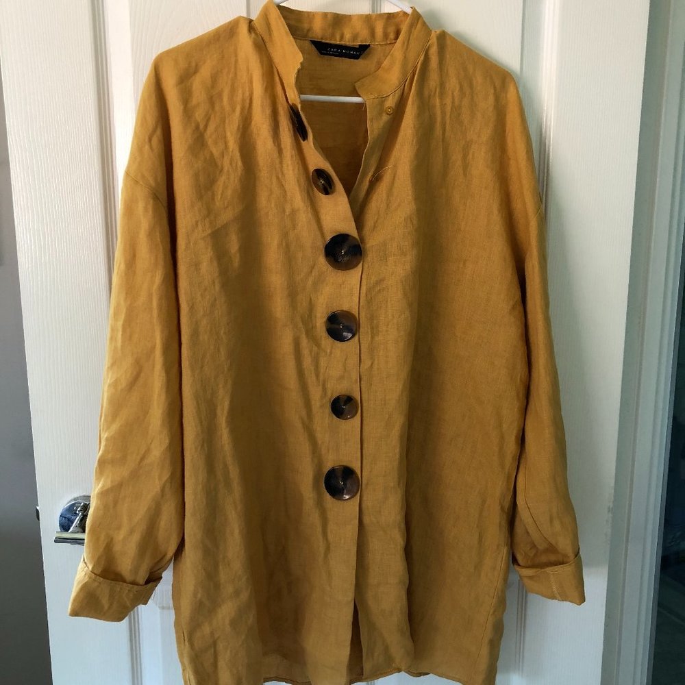 Zara Button-Down Shirt Dress (M)
